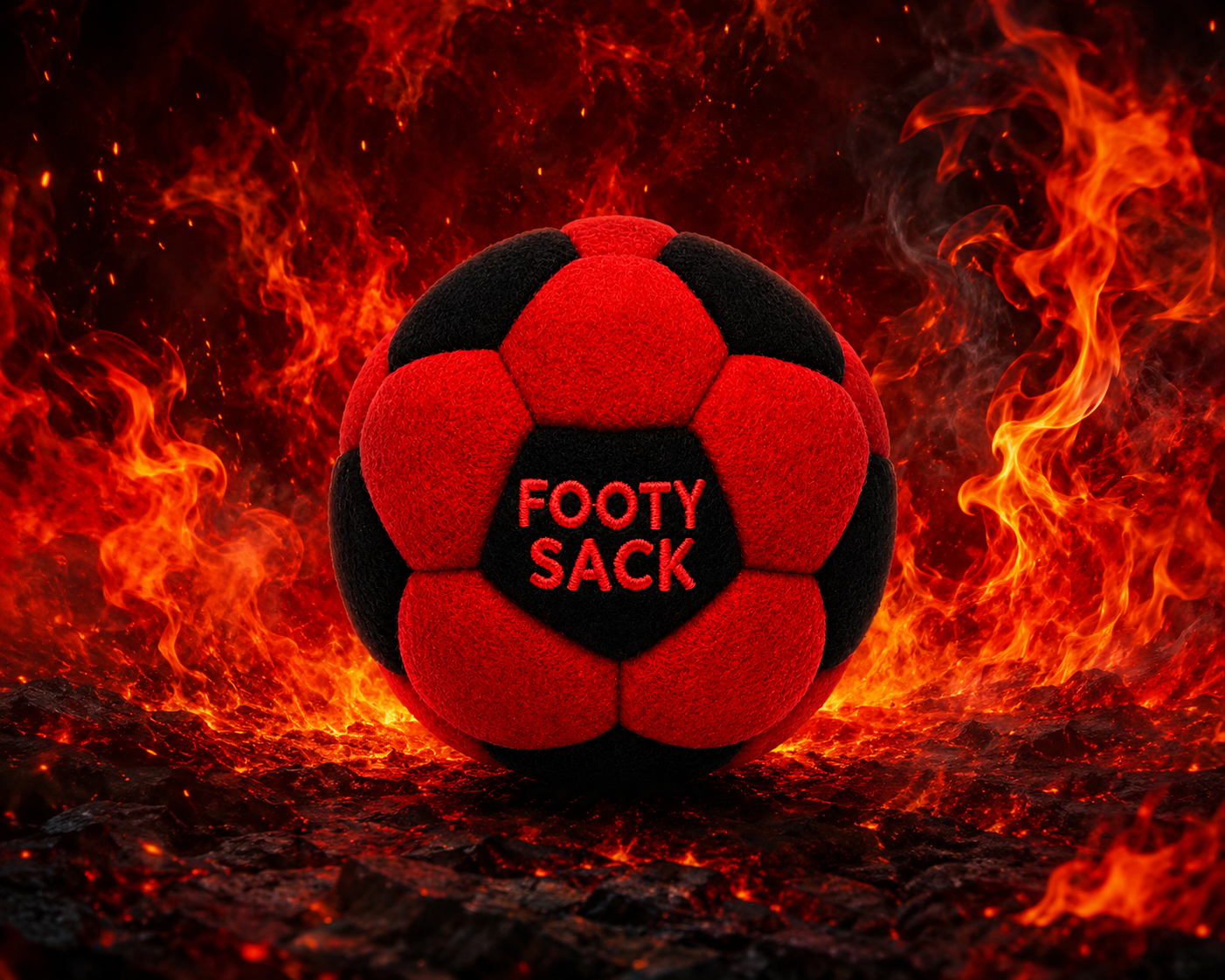 Inferno Red Footy Sack